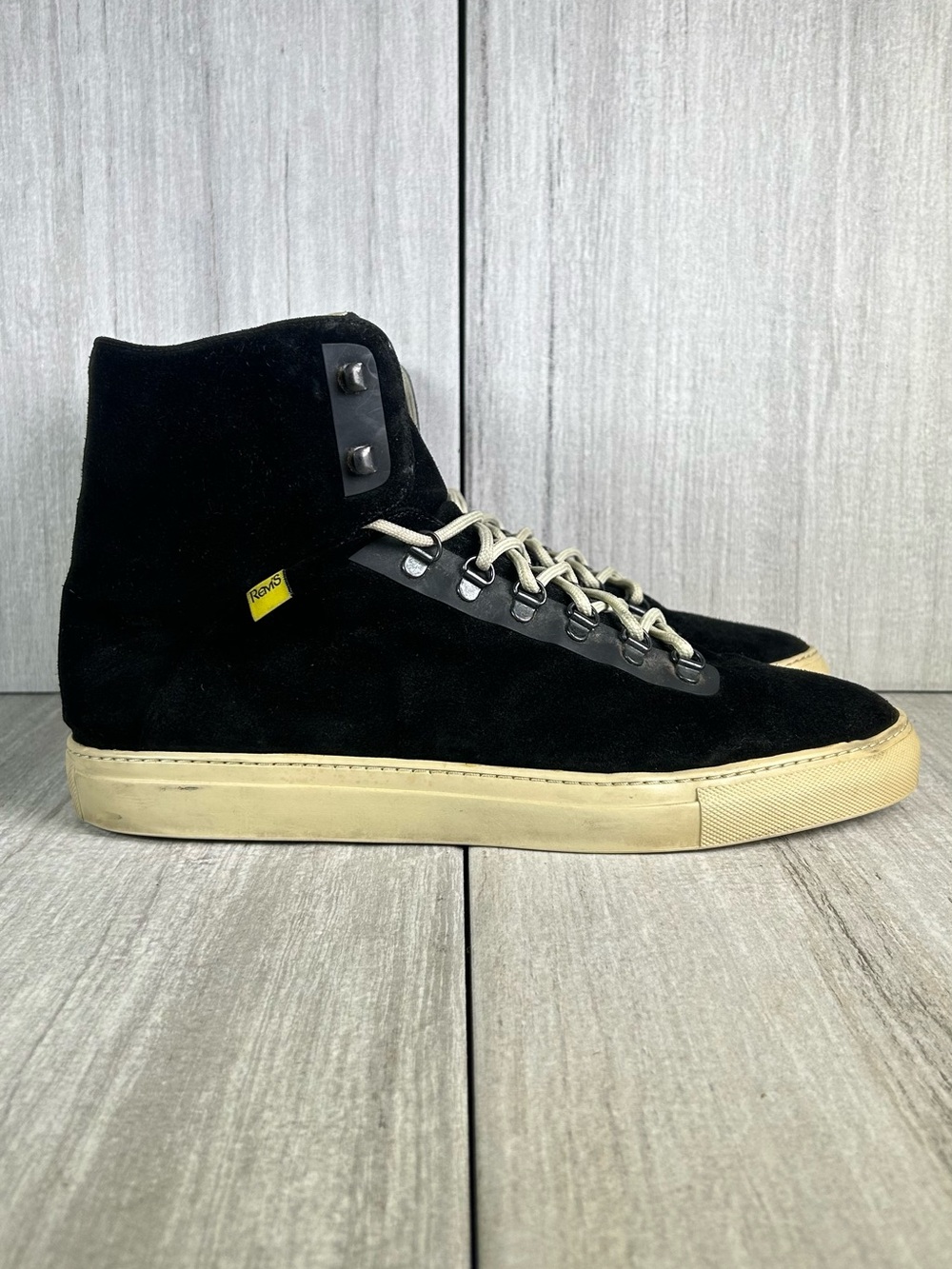 Rem’S Made In Italy Black Suede Leather Sneaker Casual Shoe Mens Size 12 Eur 46 - Picture 2 of 11